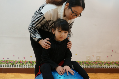 感统训练项目：坐坐大龙球