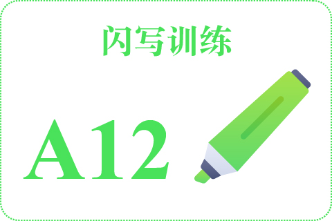 闪写训练 A12