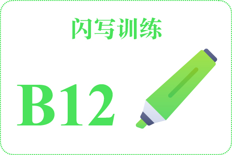 闪写训练 B12