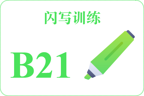 闪写训练 B21