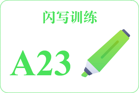 闪写训练 A23