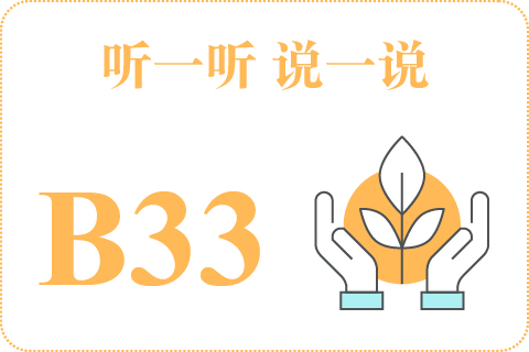 听一听 说一说B33