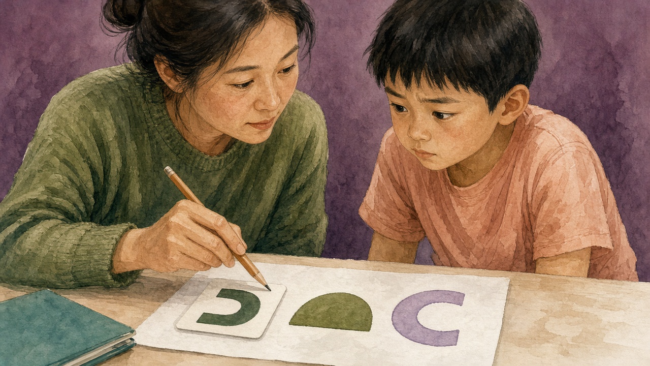 大人指模板与开口方向不同的形近干扰