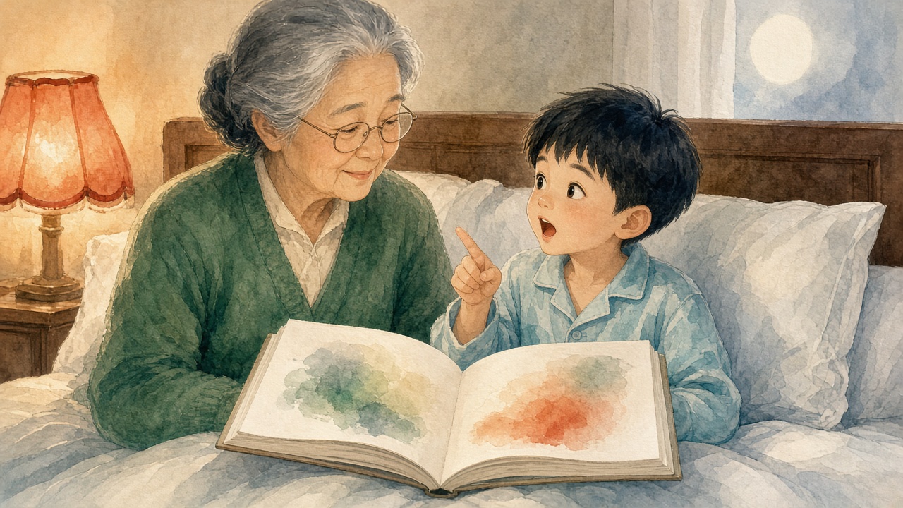 睡前家长念书,孩子举手指出故事里不对劲的地方