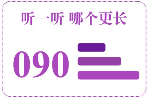 听一听 哪个更长090