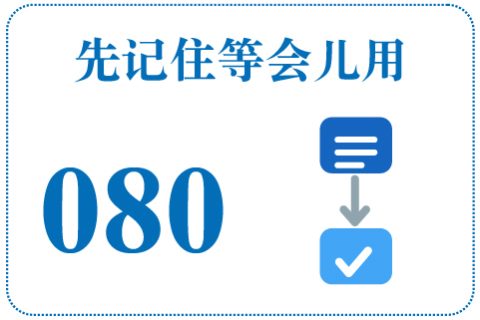 听一听 先记住等会儿用080