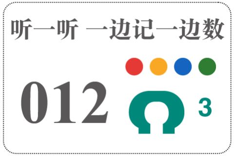 听一听 一边记一边数012